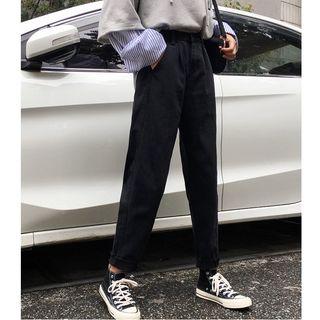 Plain Straight-fit Jeans