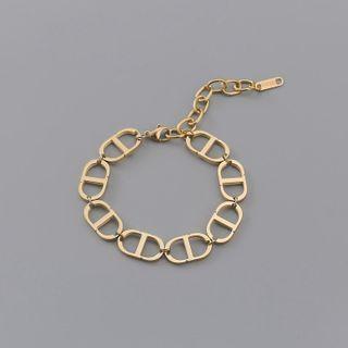 Titanium Steel Thick Bracelet  - Golden