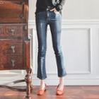 Brushed-fleece Lined Boot-cut Jeans
