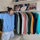 Plain Loose-fit Hoodie - 12 Colors