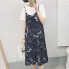 Print V-neck Spaghetti Strap Dress