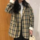 Checked Blazer As Shown In Figure - One Size