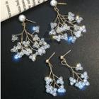 Faux Crystal Faux Pearl Branches Earring