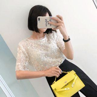 Sheer Spangle Blouse