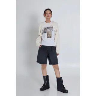 Raglan Cutout-front Knit Top