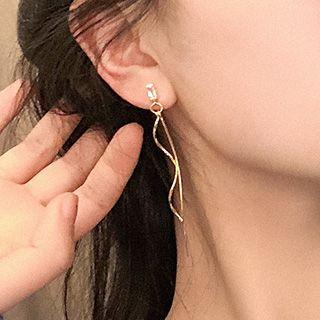 Swirl Dangle Earring Gold - One Size