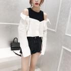 Mock Two Piece Tank Panel Long Sleeve Shirt