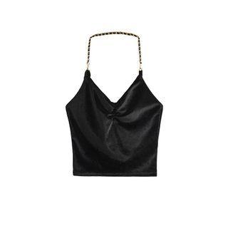 Halter Velvet Top