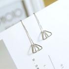 925 Sterling Silver Triangle Threader Earrings 1 Pair - As Shown In Figure - One Size