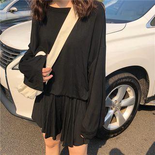 Set: Plain Long-sleeve T-shirt + Shorts