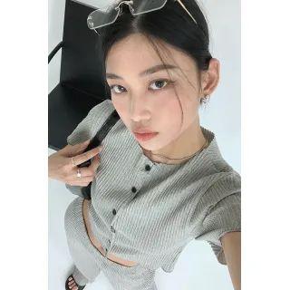 Lettuce-edge Pleated Cropped Cardigan