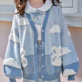 Cartoon Rabbit Cardigan
