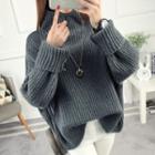 Chunky Knit High Neck Sweater