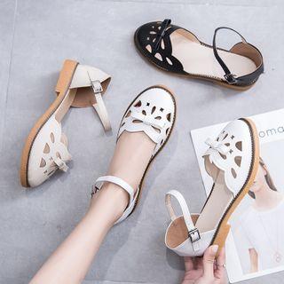 Ankle-strap Cut-out Flats Shoes