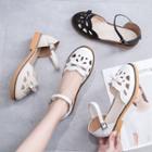 Ankle-strap Cut-out Flats Shoes