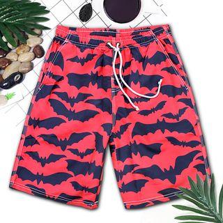 Bat-print Swim Shorts