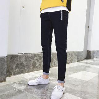 Striped Panel Straight-fit Jeans