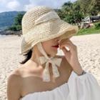 Straw Hat With Lace