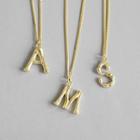 925 Sterling Silver Letter Pendant Necklace