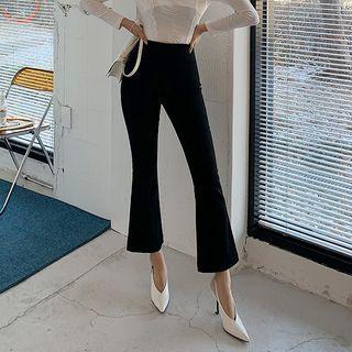 Zip-back Boot-cut Pants