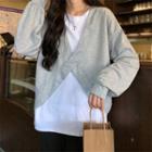 Mock Two-piece Two Tone Sweatshirt