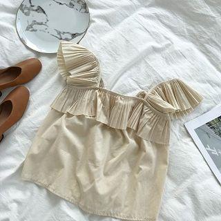 Pleated Trim Tank Top