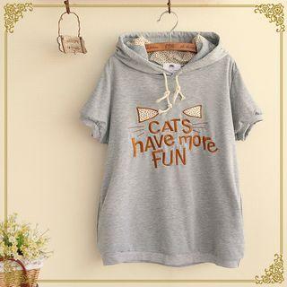 Cat Short-sleeve Hoodie