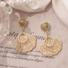 Heart Shell Drop Earring 1 Pair - Nude - One Size