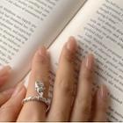 Fortune Cat Alloy Open Ring