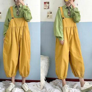 Cropped Harem Jumper Pants Yellow - One Size