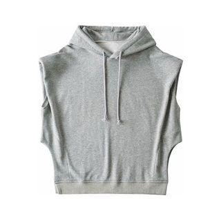 Sleeveless Padded Hooded T-shirt