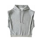 Sleeveless Padded Hooded T-shirt