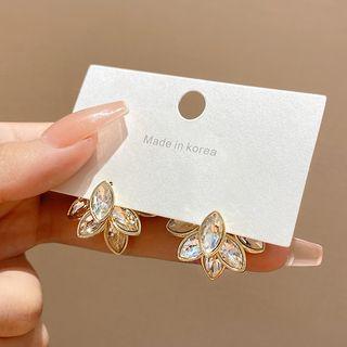 Petal Faux Crystal Alloy Earring 1 Pair - E4955 - Gold - One Size