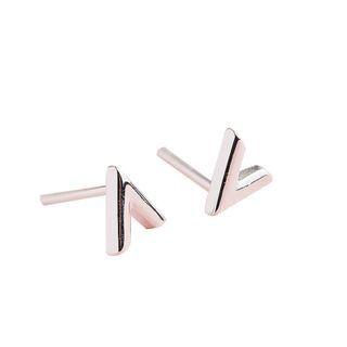 Arrow Stud Earring 1 Pair - 925 Silver - Silver - One Size