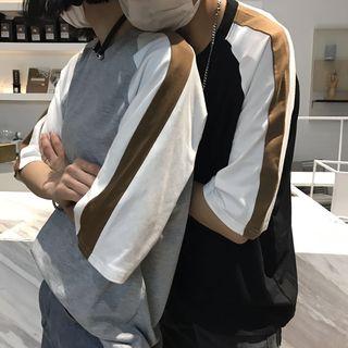 Couple Matching Colored Panel T-shirt