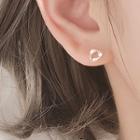 925 Sterling Silver Irregular Geometric Earring 1 Pair - As Shown In Figure - One Size