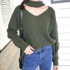 Cut Out Front Sweater