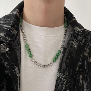 Turquoise Layered Stainless Steel Necklace