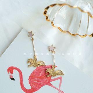 Metallic Horse Drop Earring