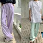 Drawcord Dyed Wide Pants