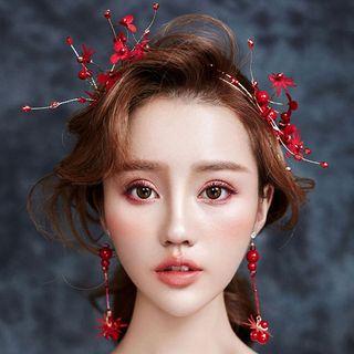Set: Wedding Branches Headband + Dangle Earring