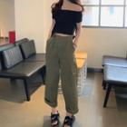 Cold Short-sleeve Top / Straight Fit Pants