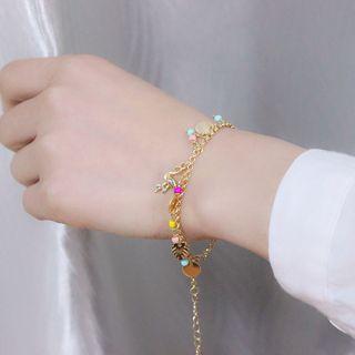 Alloy Fruit & Disc Bracelet As Shown In Figure - One Size