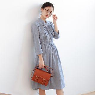 Ribbon Long-sleeve Dress