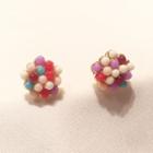 Bead Stud Earring 1 Pair - Multicolor - One Size