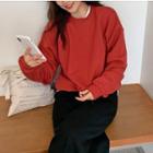 Plaid Pullover / Midi A-line Skirt