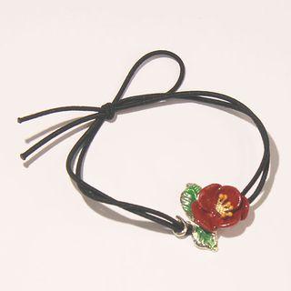 Glaze Flower Hair Tie Flower - Red - One Size