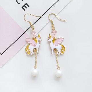 Unicorn Faux Pearl Drop / Clip-on Earring