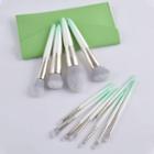Set Of 12: Makeup Brush With Bag Set Of 12 - With Bag - Light Green - One Size