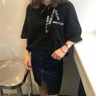 Lettering Strap Details Tee